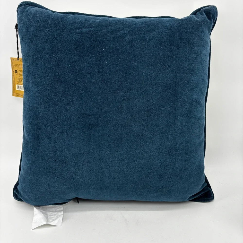 John Derian for Target Turkey Decorative Pillow 18x18 Fall Thanksgiving Teal NWT